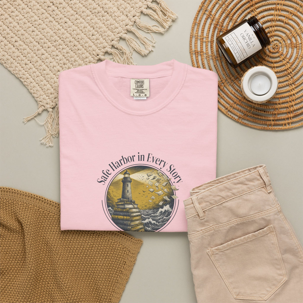 T-Shirt — 'Safe Harbor in Every Storm' Nautical Anchor Graphic