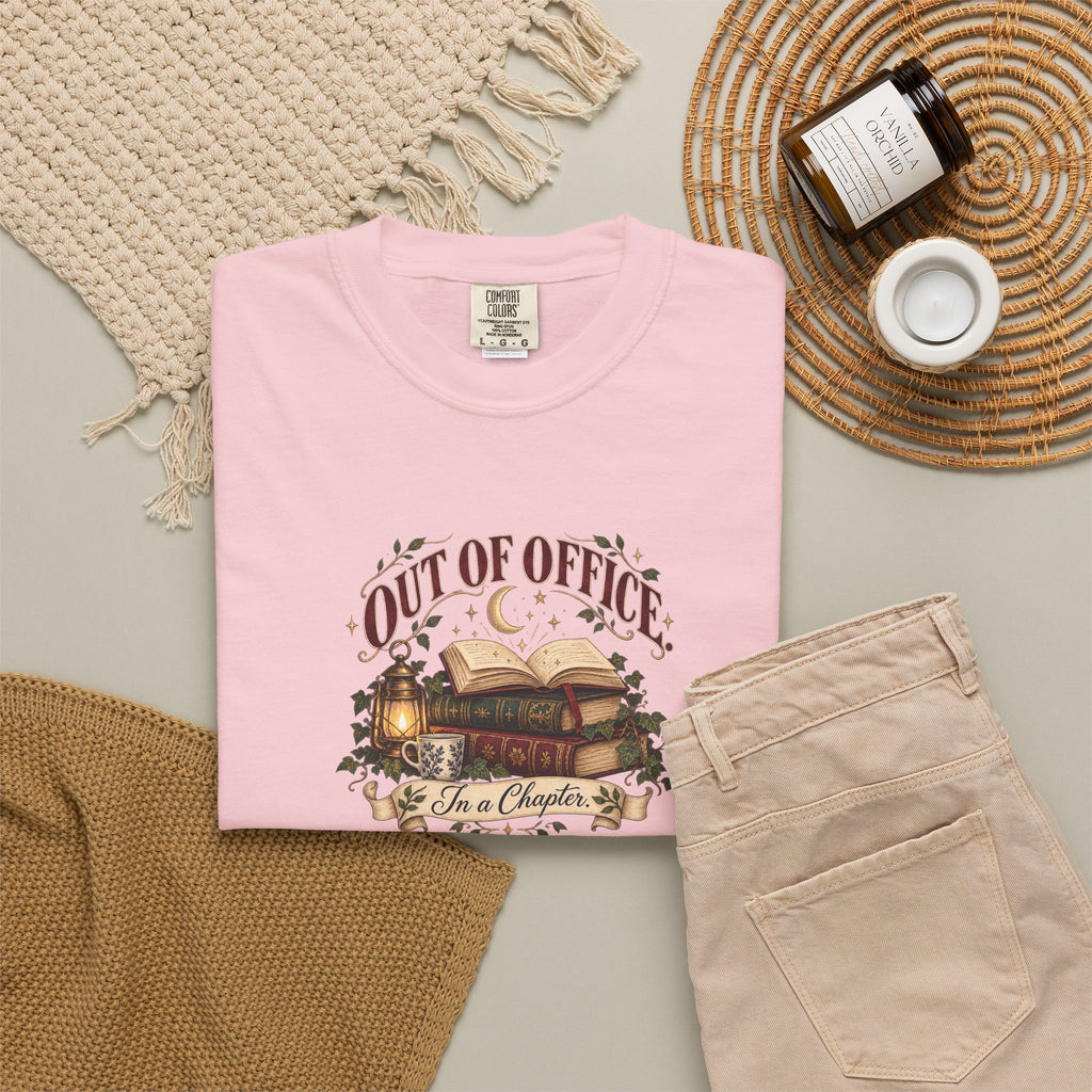 Out of Office T-Shirt — in a chapter