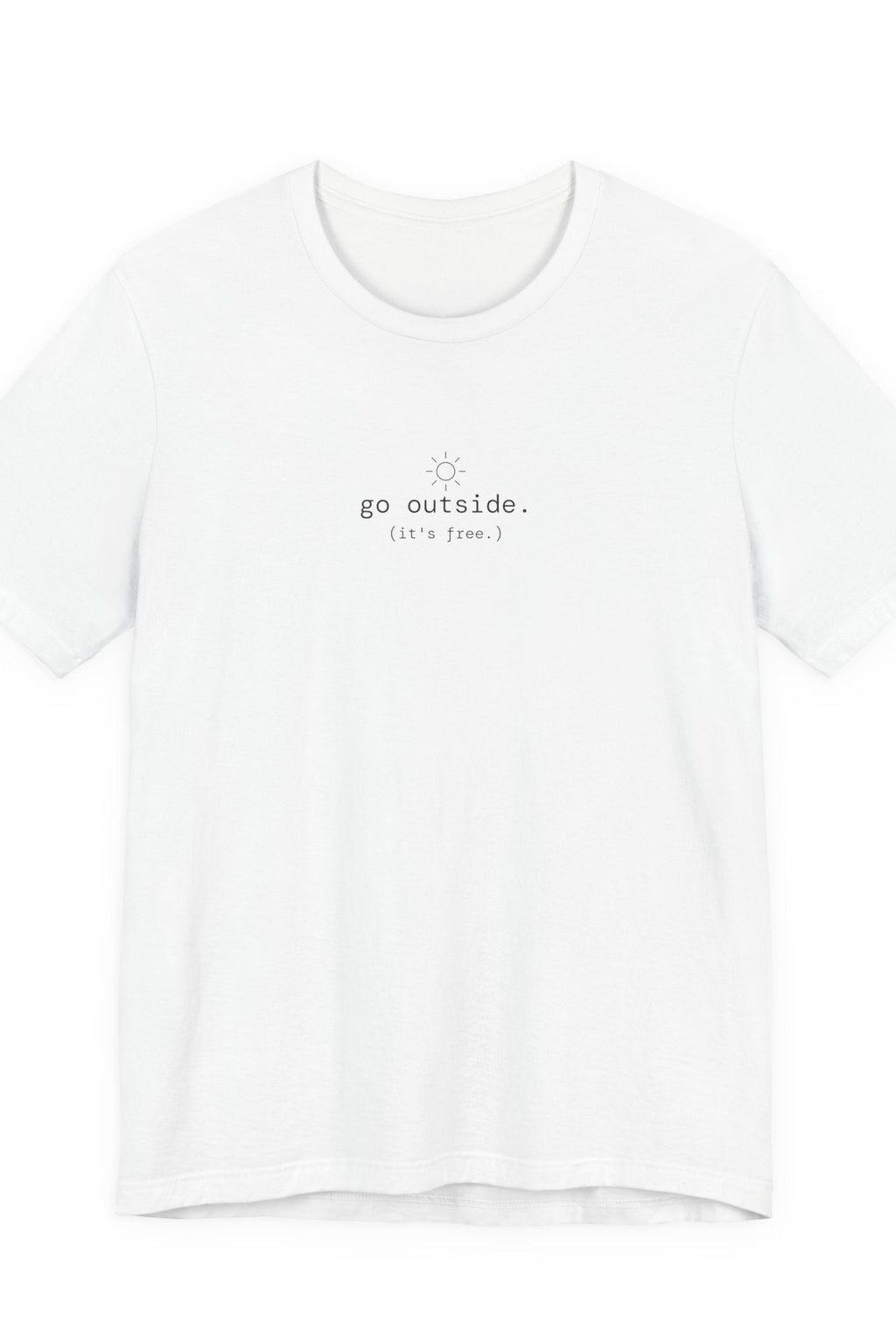 go outside with back print- Nature T‑Shirt — Mountain & Forest Graphic Tee