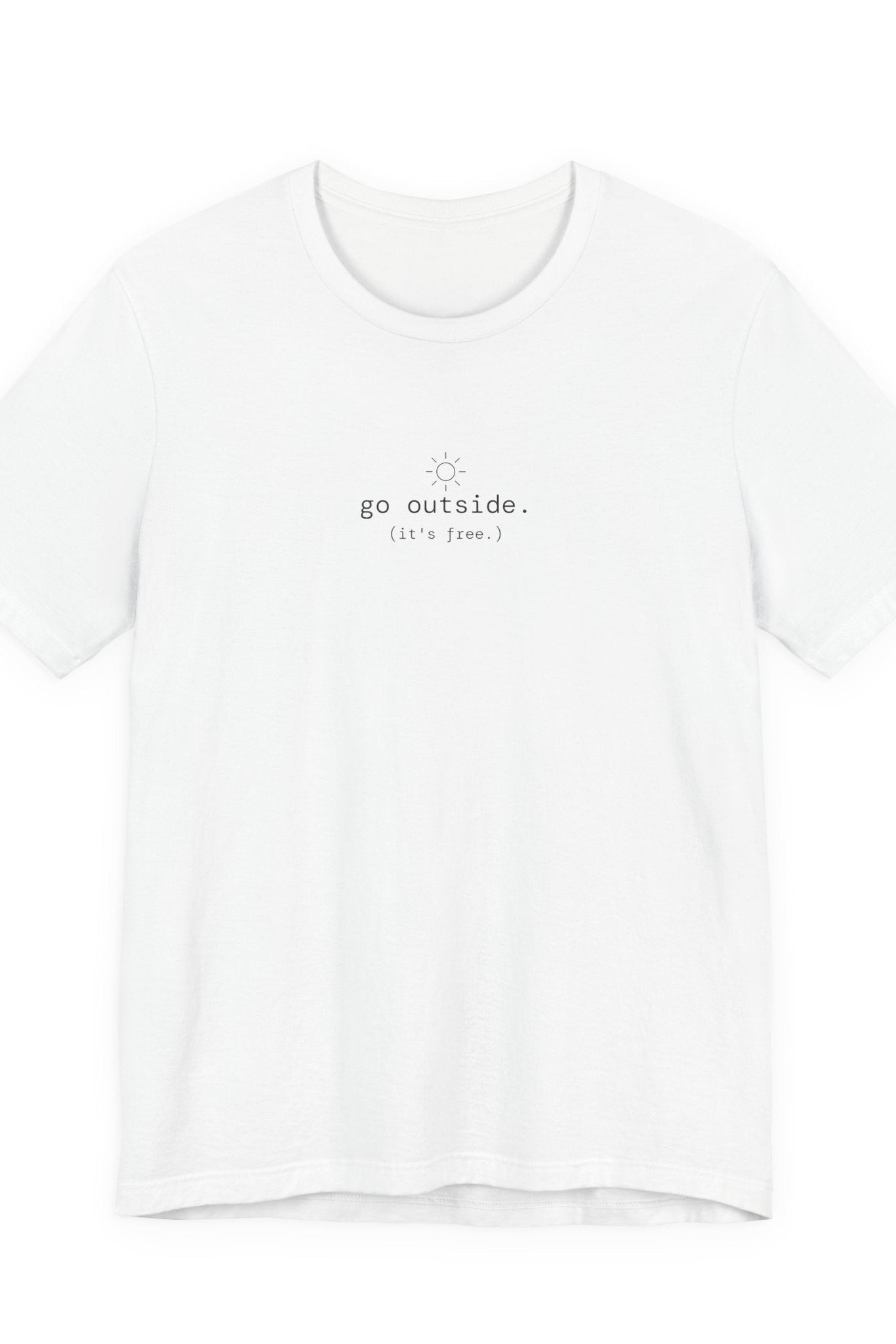 go outside with back print- Nature T‑Shirt — Mountain & Forest Graphic Tee