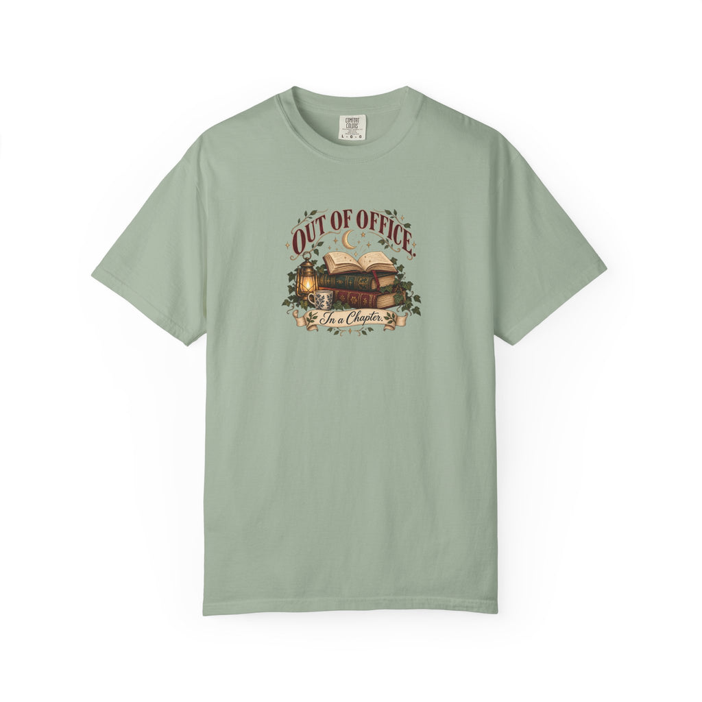 Out of Office T-Shirt — in a chapter