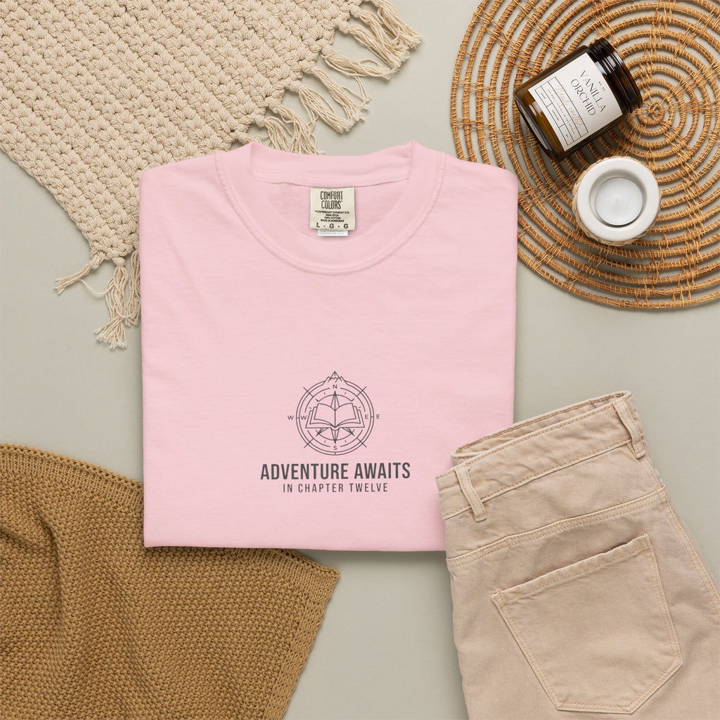 Adventure Awaits Compass T-Shirt — Minimal Travel Graphic Tee