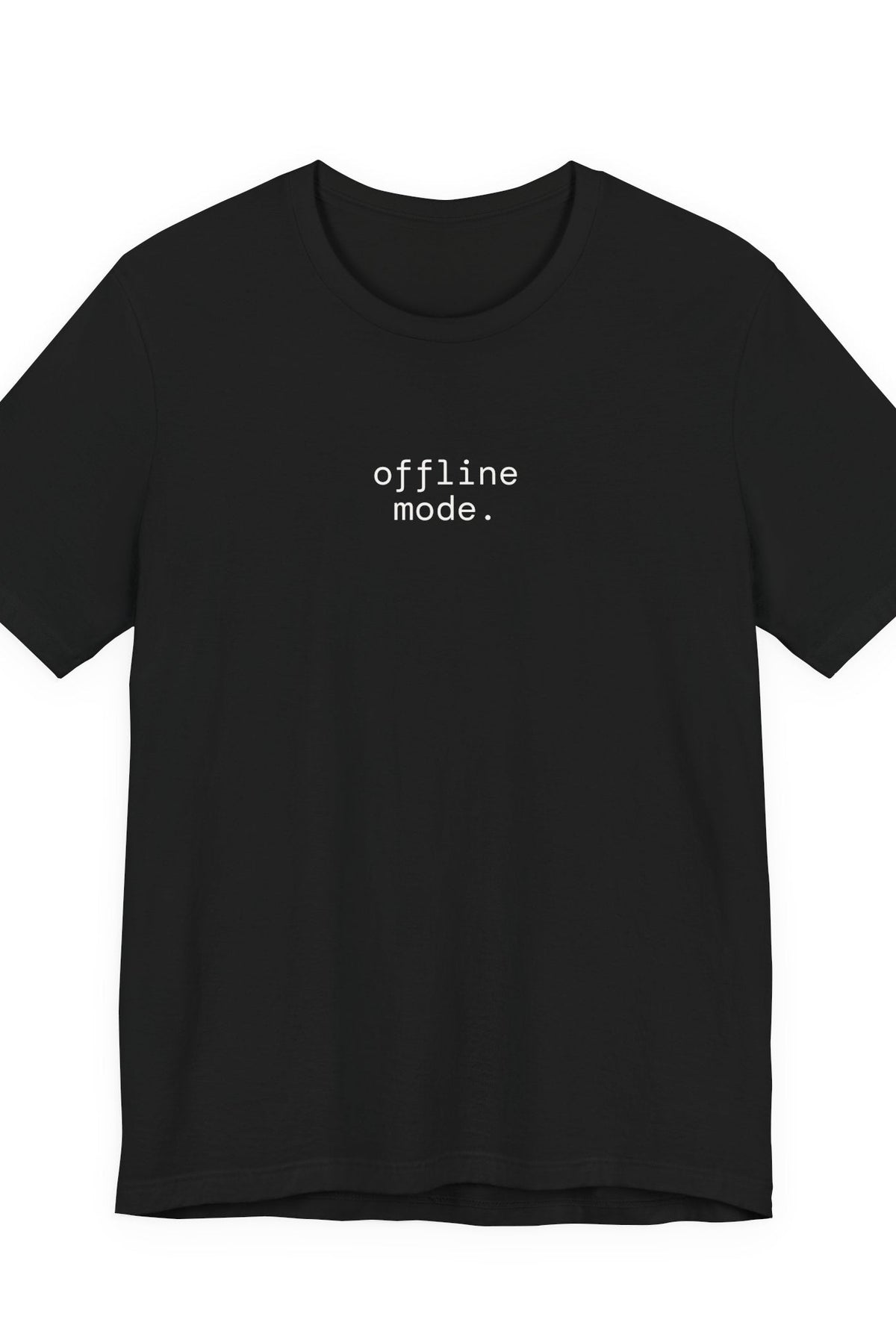 offline mode. the world can wait. t-shirt | back print | regular fit