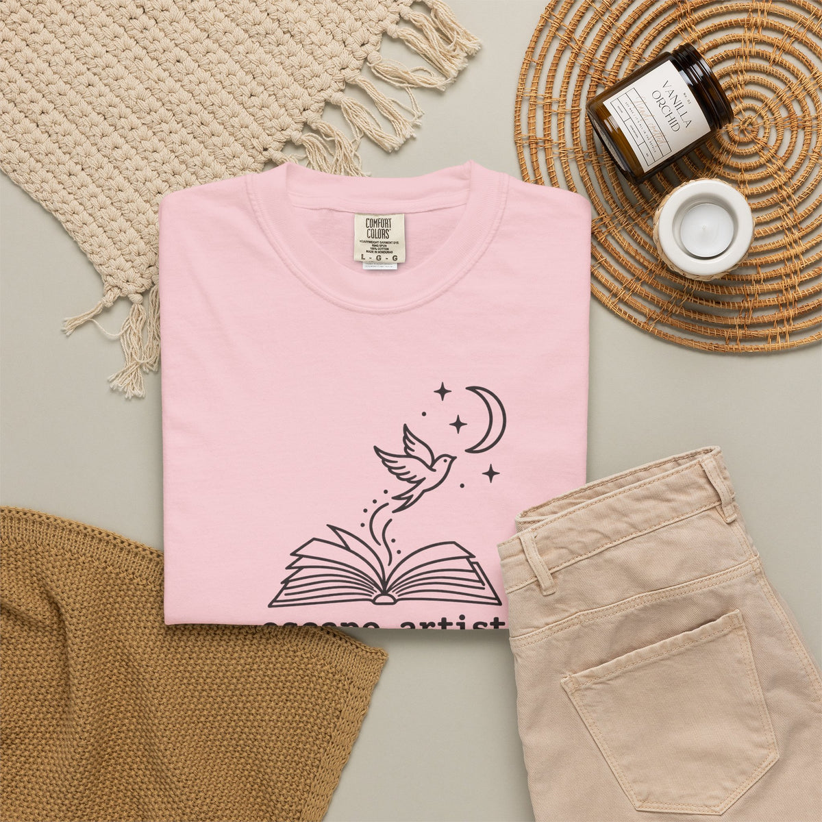 Vintage Moon & Book T-Shirt — Escape Artist Graphic Tee