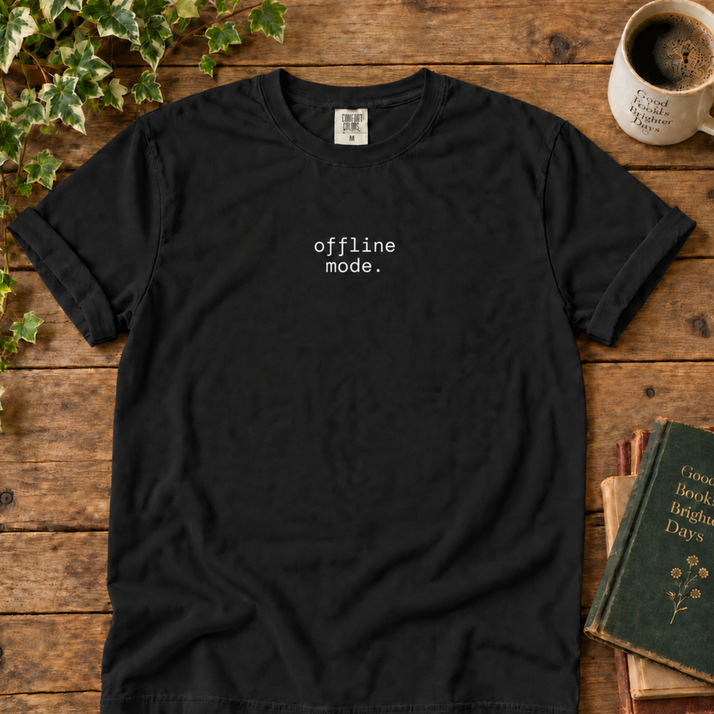 offline mode. t-shirt