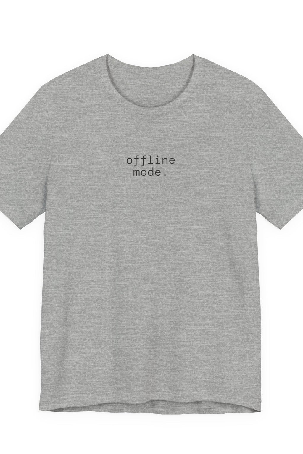 offline mode. the world can wait. t-shirt | back print | regular fit