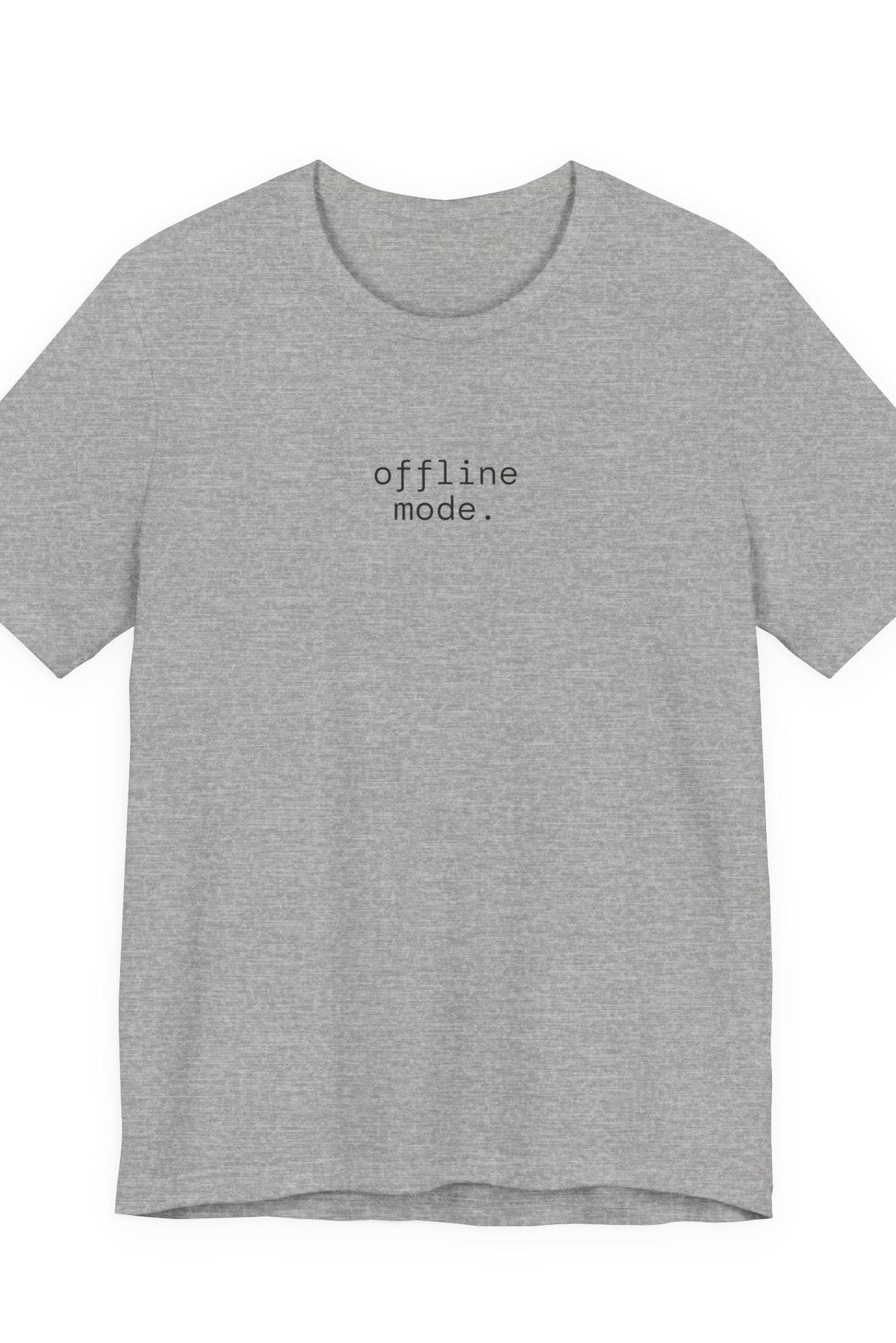 offline mode. the world can wait. t-shirt | back print | regular fit