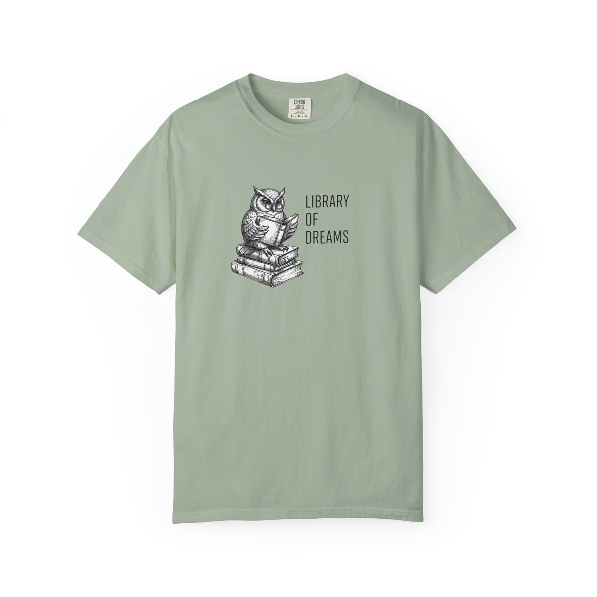 Library of Dreams T-Shirt — Owl on Books Reading Tee