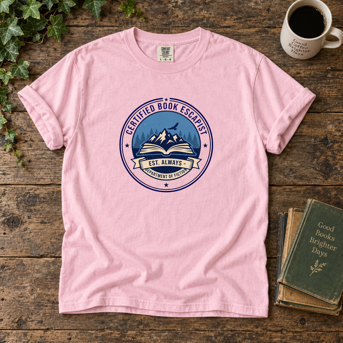 certified book escape artist. t-shirt