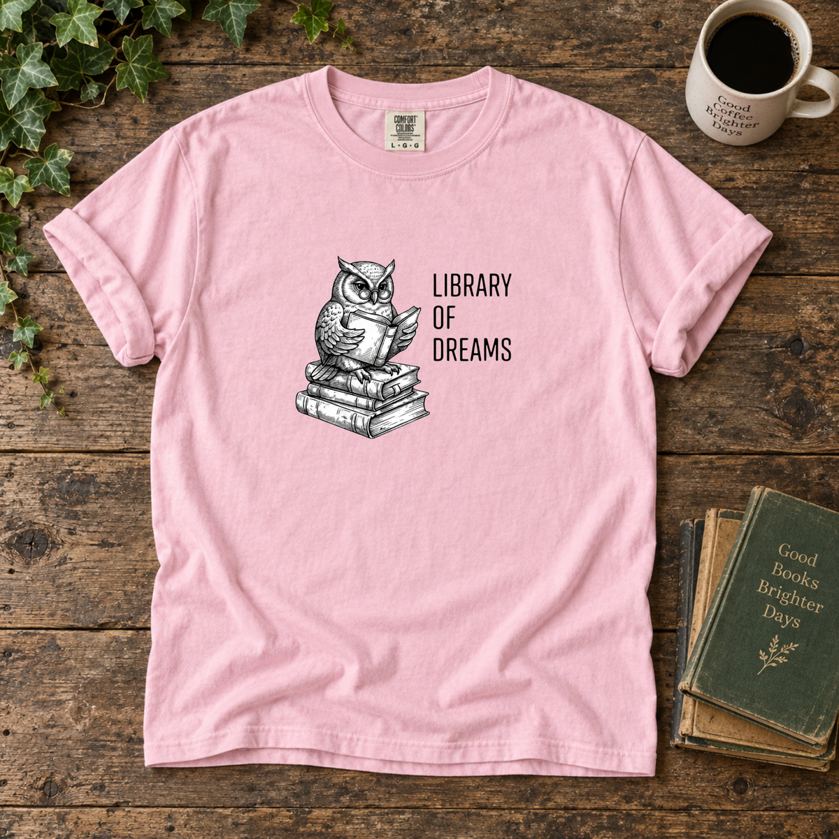 library of dreams. t-shirt