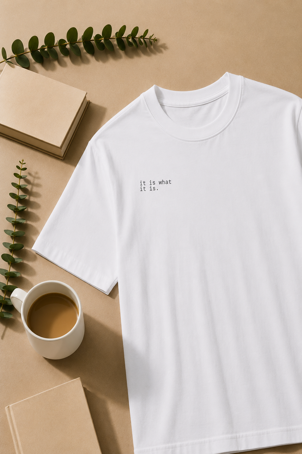 It Is What It Is. T-Shirt | Minimalist Text | Regular Fit