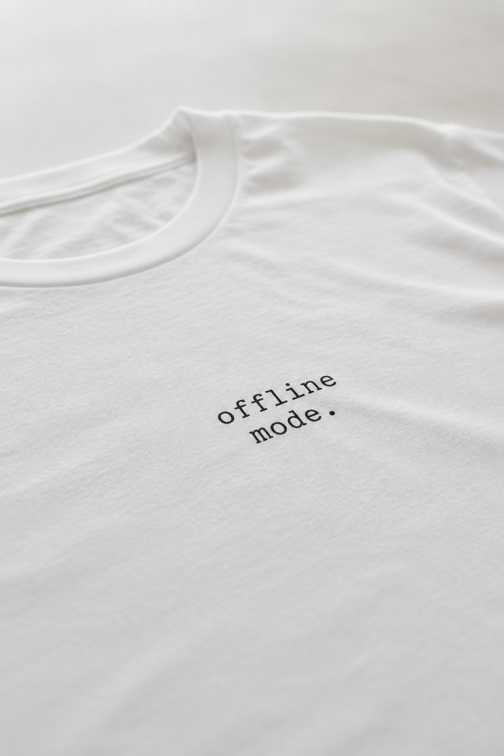 Offline Mode. T-Shirt | Minimalist Text | Regular Fit