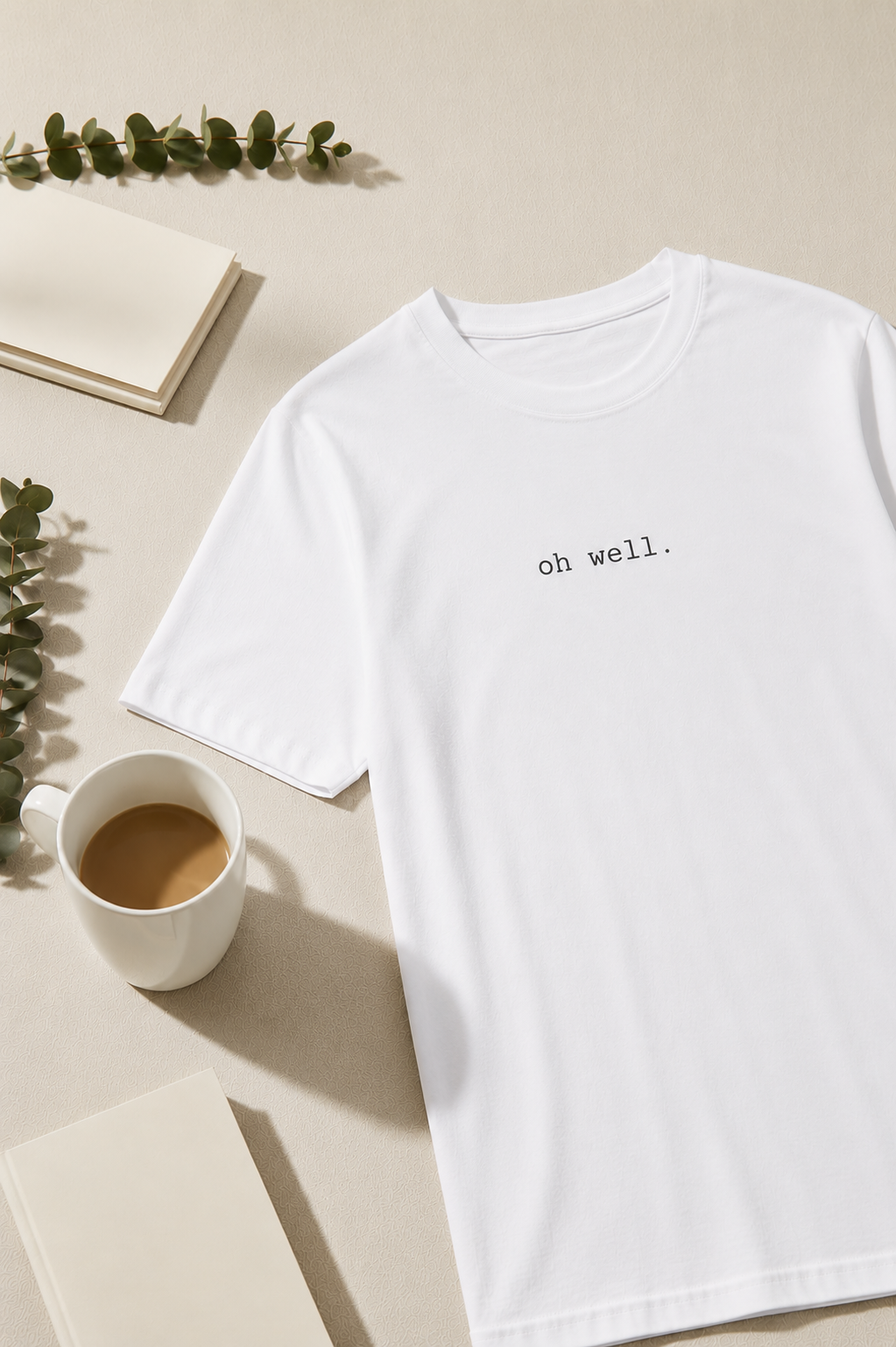 Oh Well. T-Shirt | Minimalist Text | Regular Fit