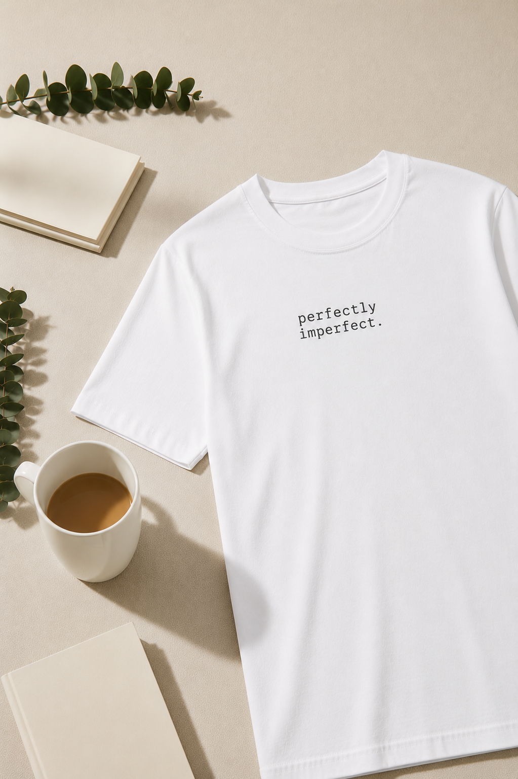 Perfectly Imperfect. T-Shirt | Minimalist Text | Regular Fit