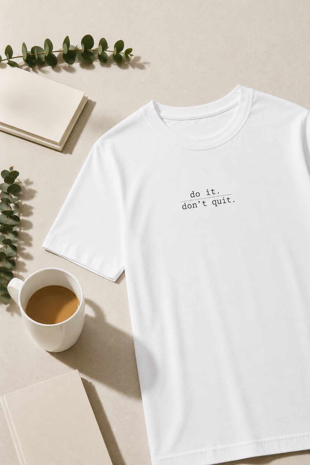 Do It, Don't Quit. T-Shirt | Minimalist Text | Regular Fit