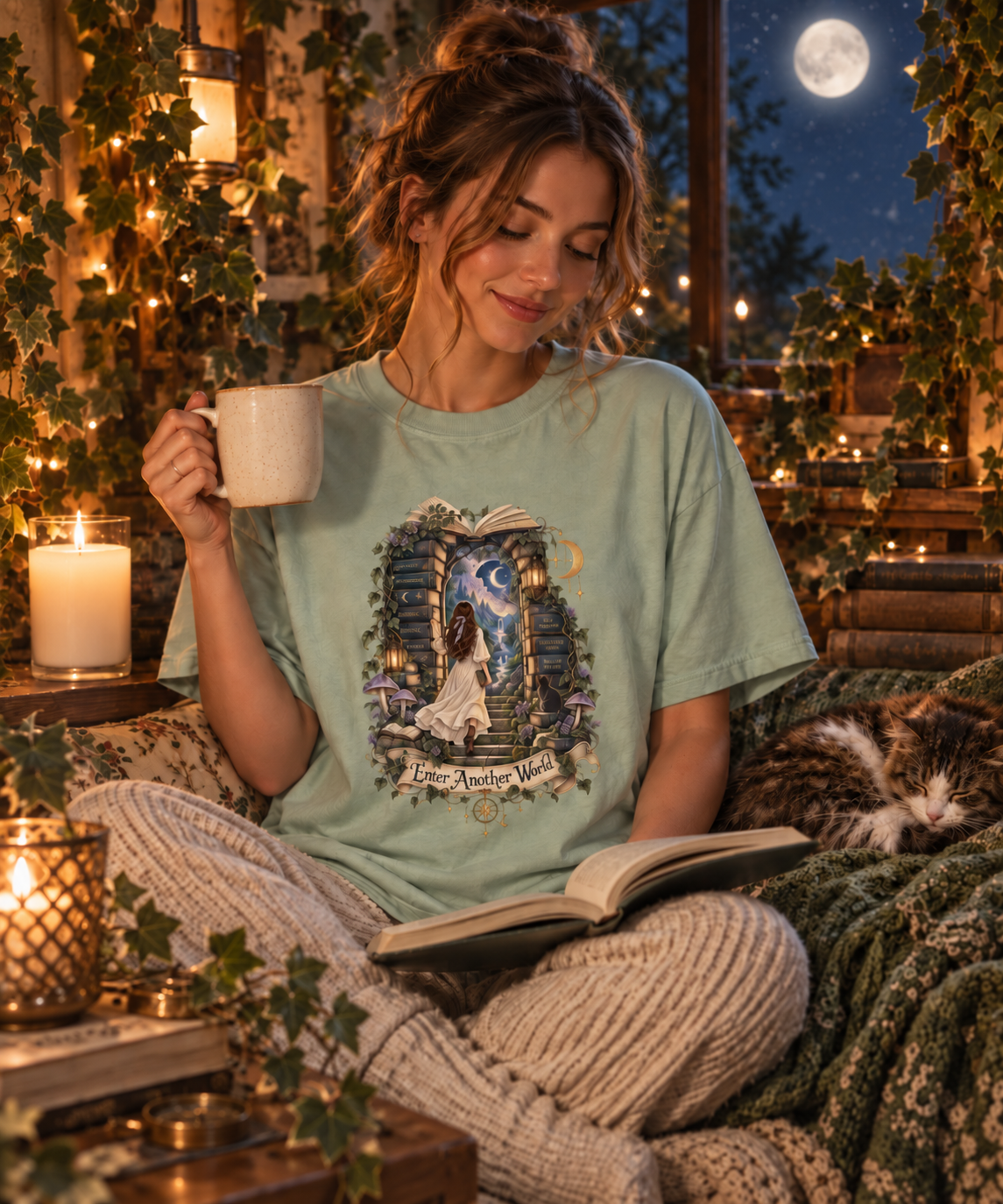 Moonlit Owl T-shirt | relaxed fit