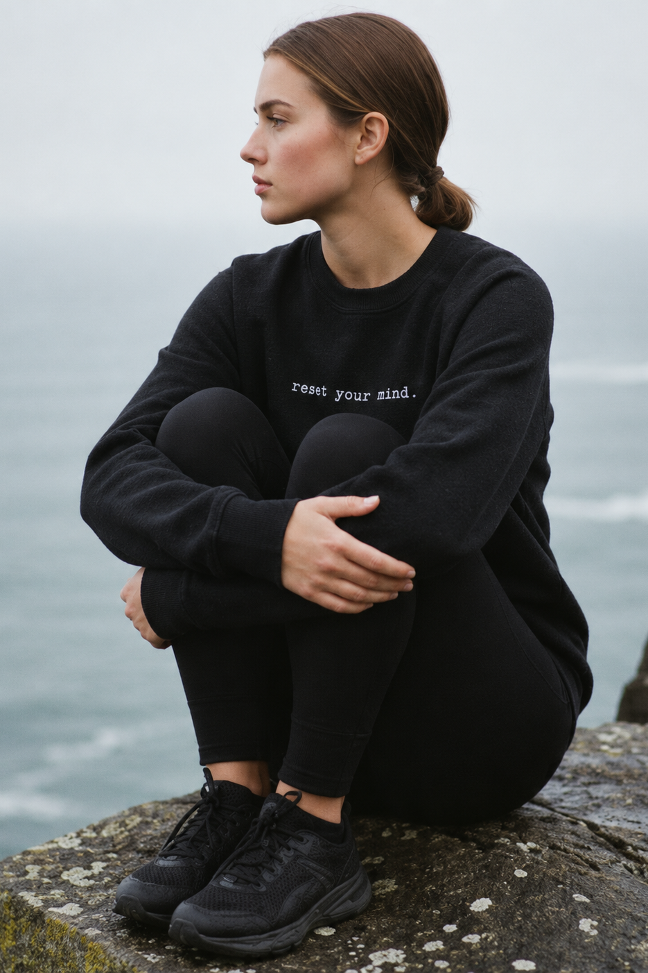 Reset Your Mind Sweatshirt — Minimalist Crewneck for Mindfulness & Self-Care