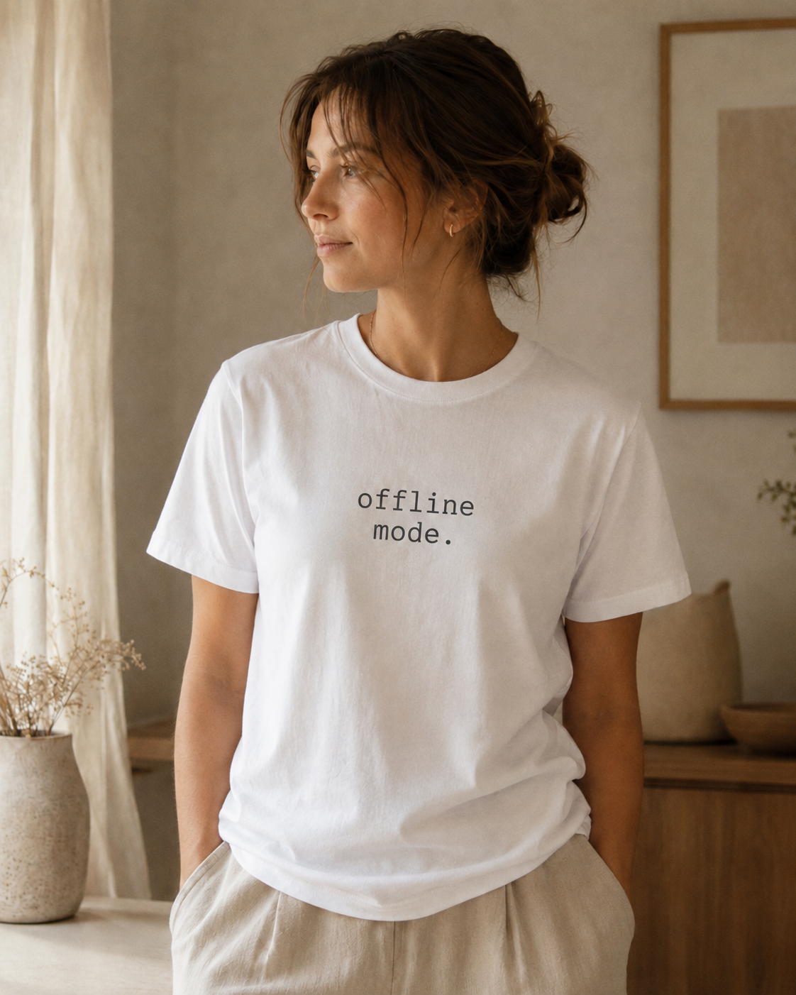 offline mode - the world can wait Tee — Minimal Graphic T-Shirt