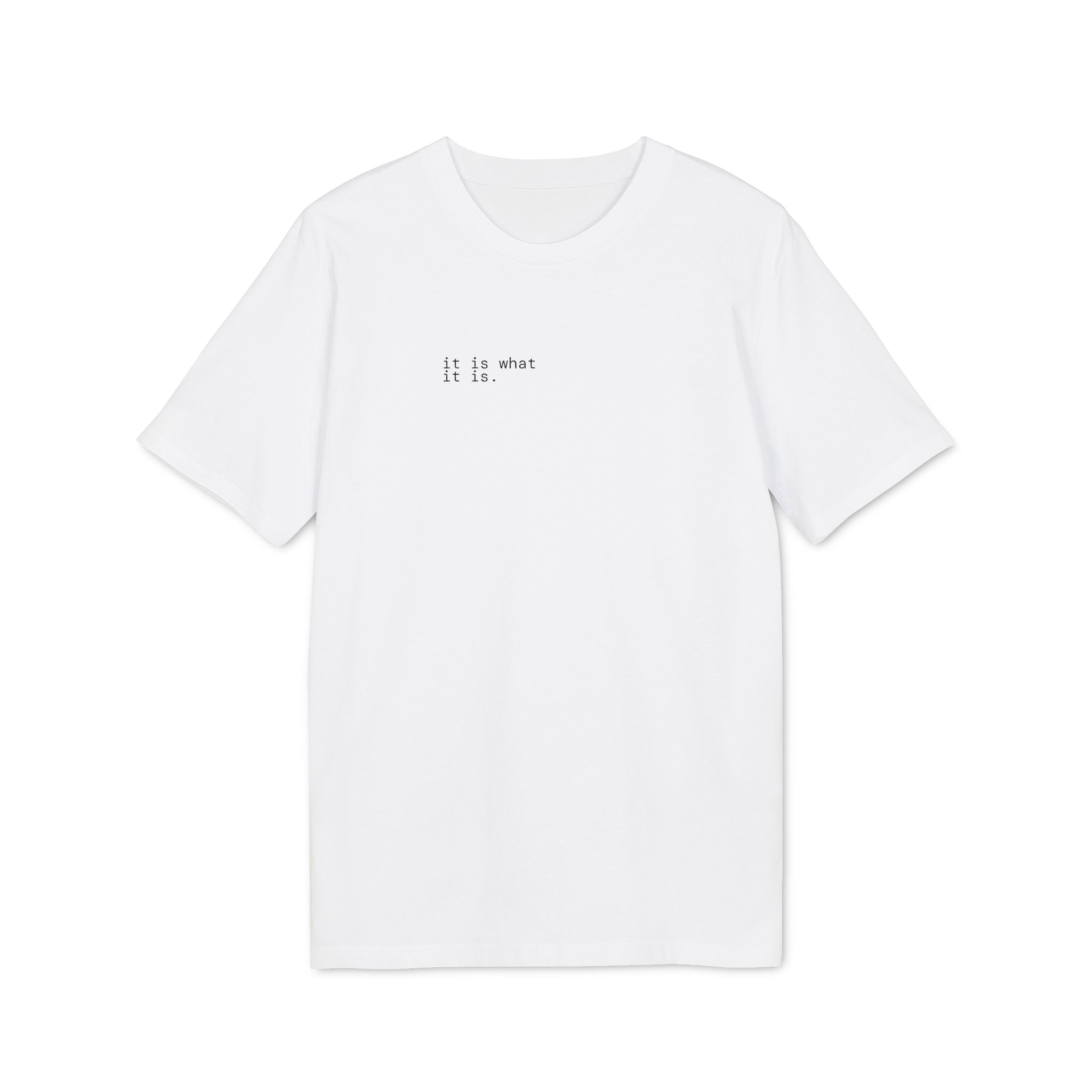 It Is What It Is. T-Shirt | Minimalist Text | Regular Fit