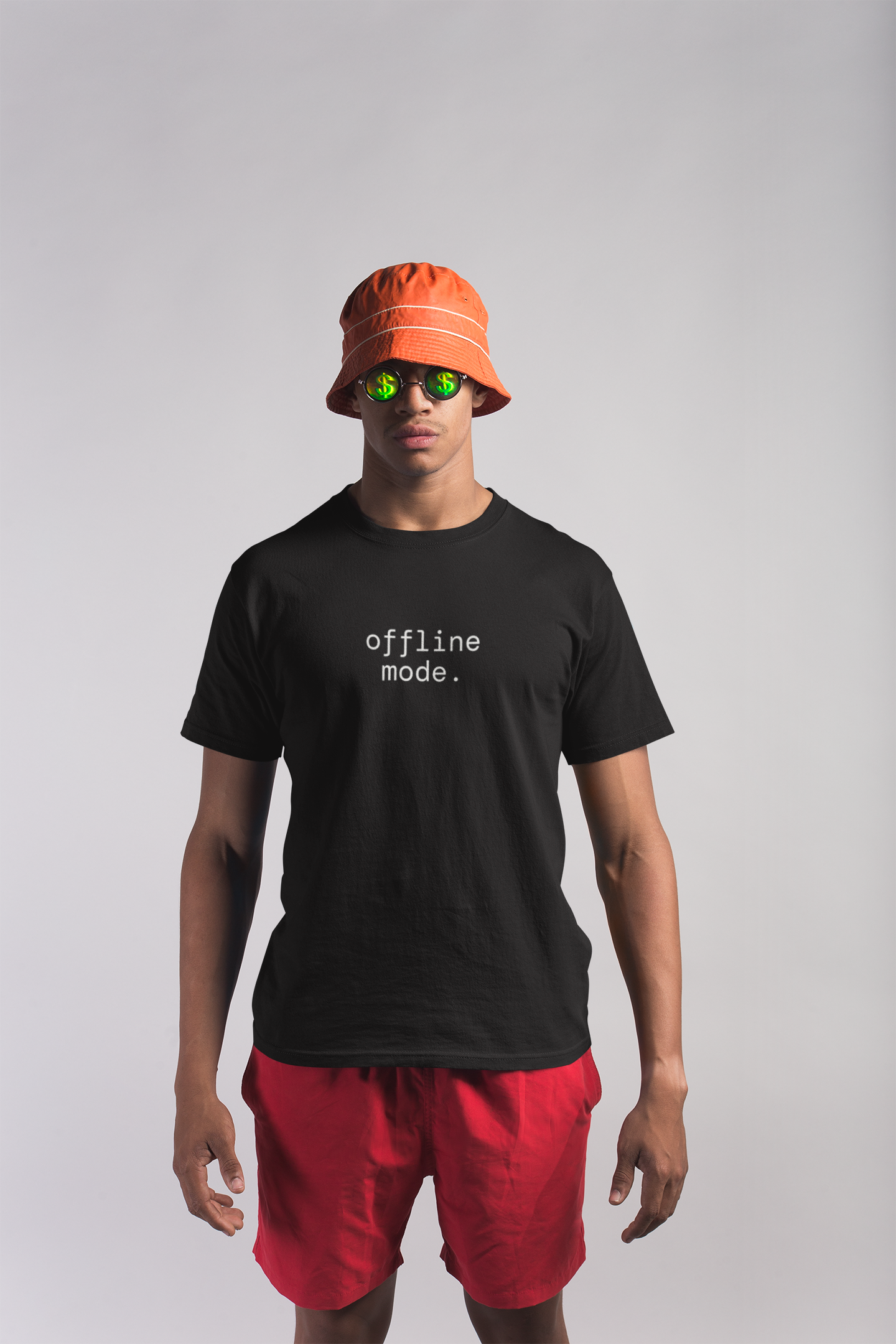 Offline Mode. T-Shirt | Minimalist Text | Regular Fit