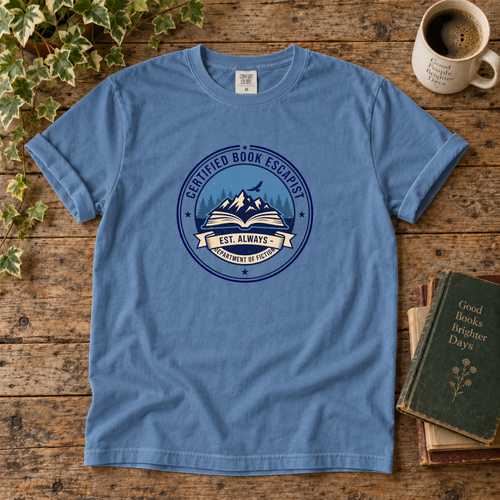 certified book escape artist. t-shirt