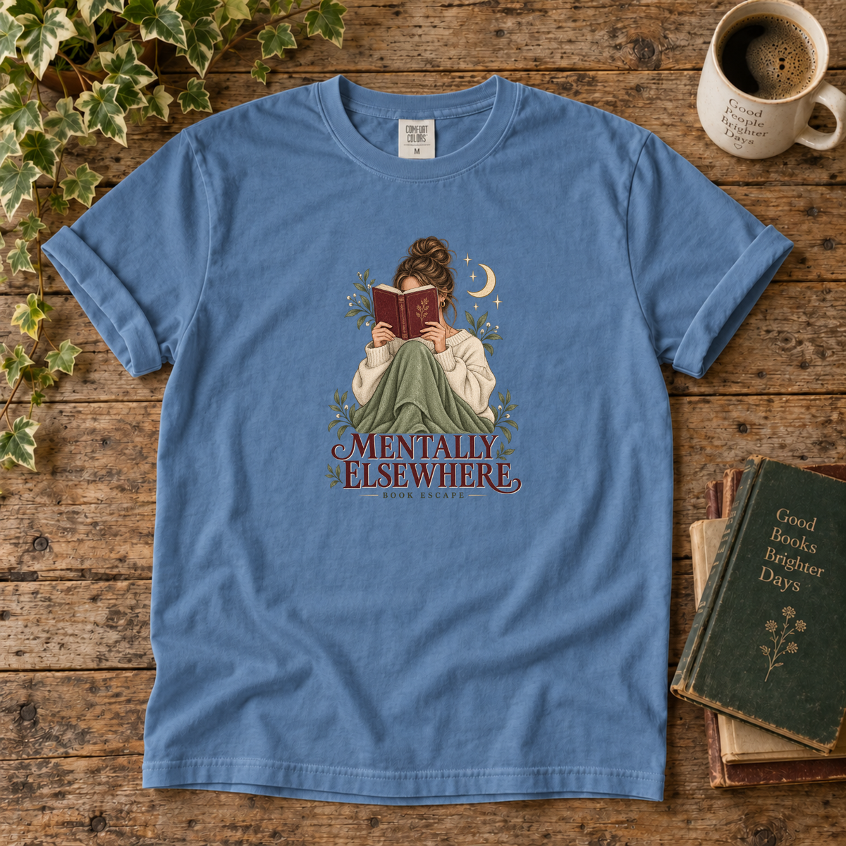 mentally elsewhere. t-shirt
