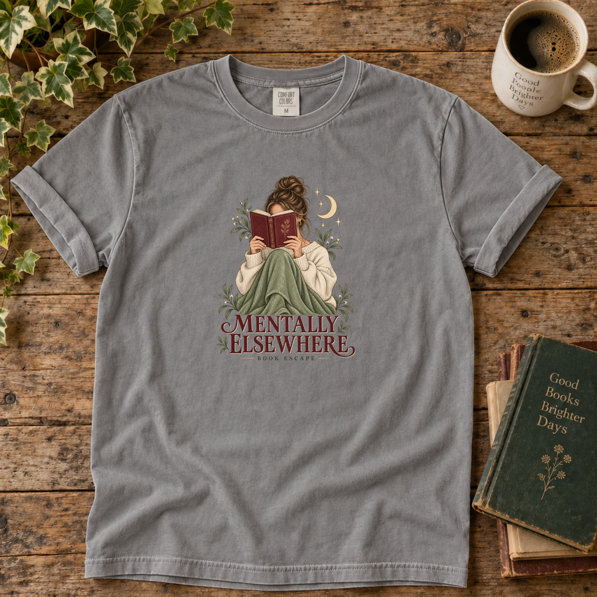 mentally elsewhere. t-shirt