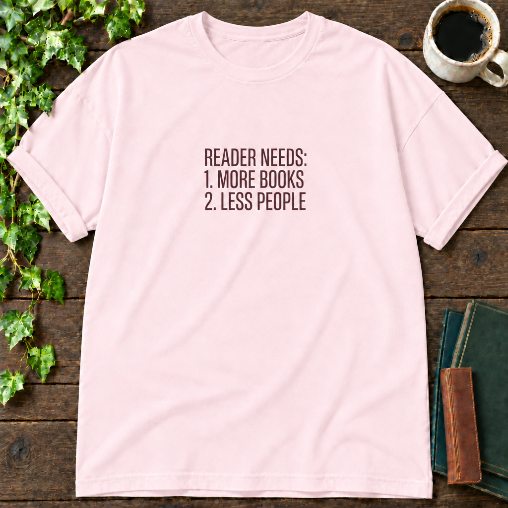 reader needs. blossom relaxed fit t-shirt flat lay