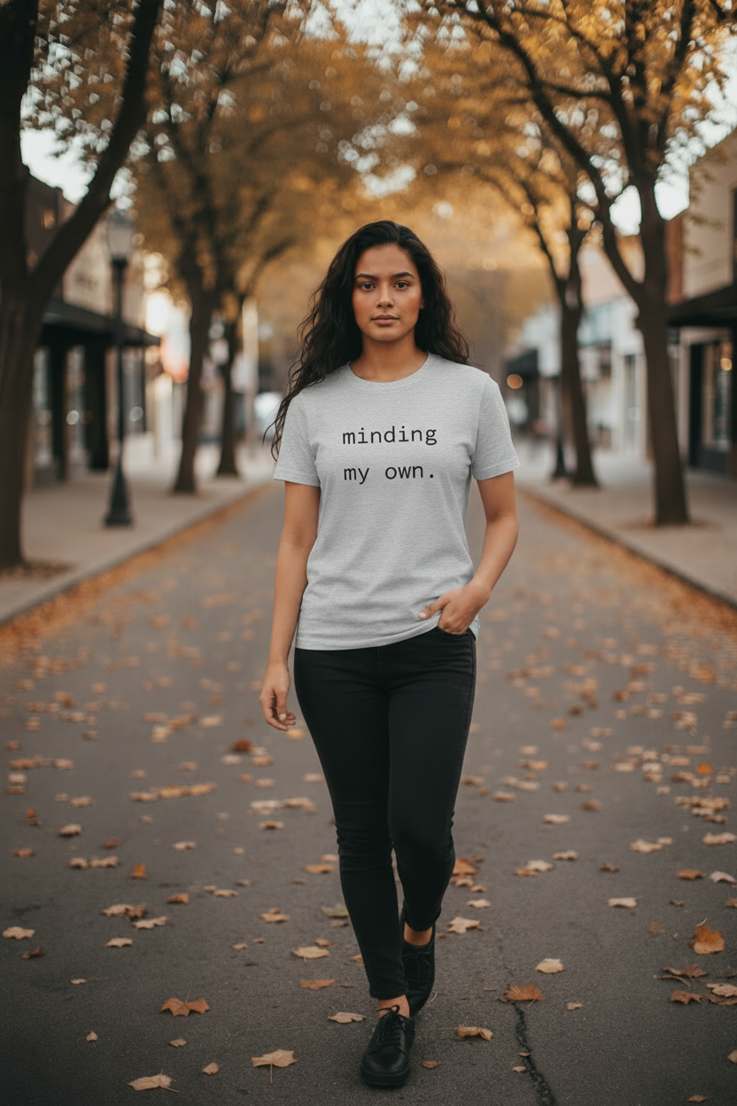 minding my own - athletic heather