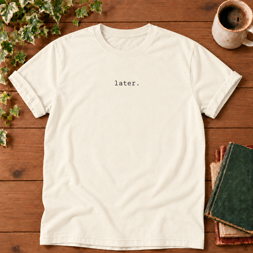 Later Ivory Comfort Colors 1717 flat lay