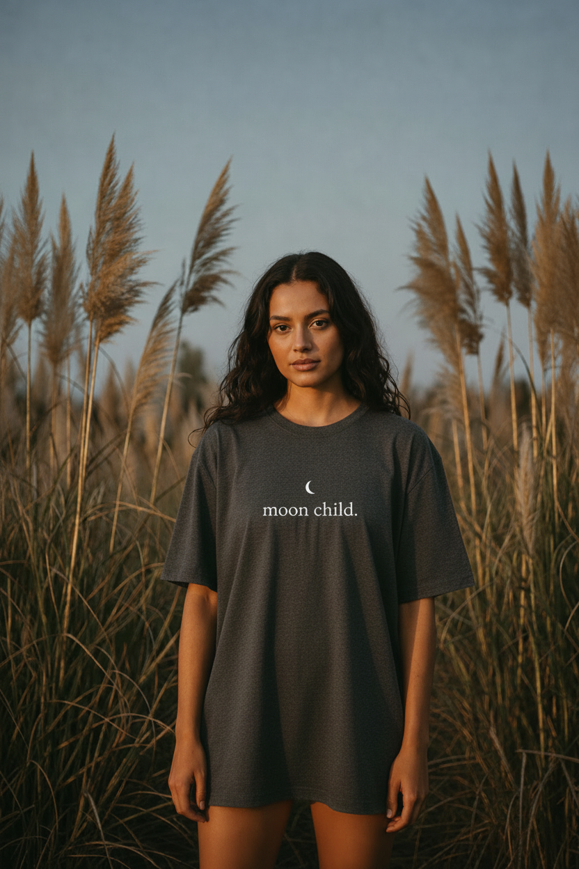 moon child - dark grey heather