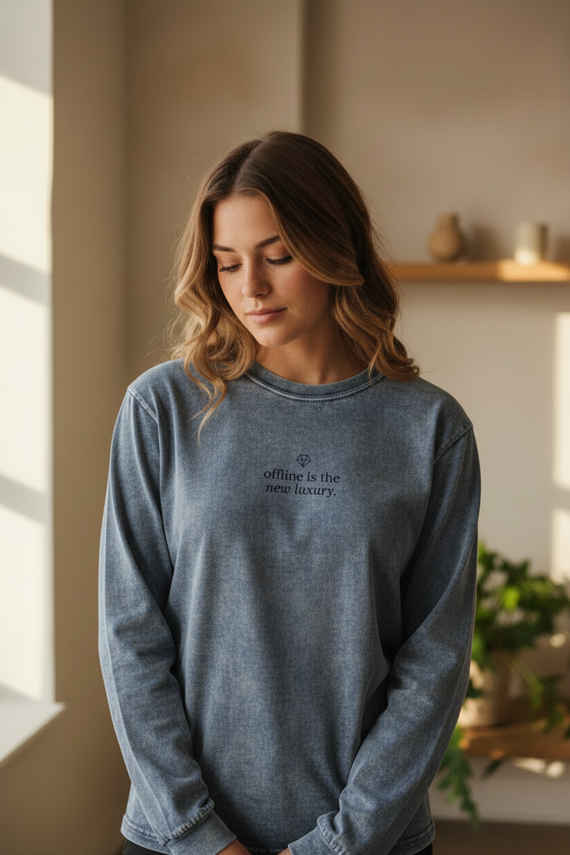 Offline is the new luxury hero - blue jean
