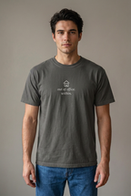 Young adult man wearing Pepper out of office within t-shirt