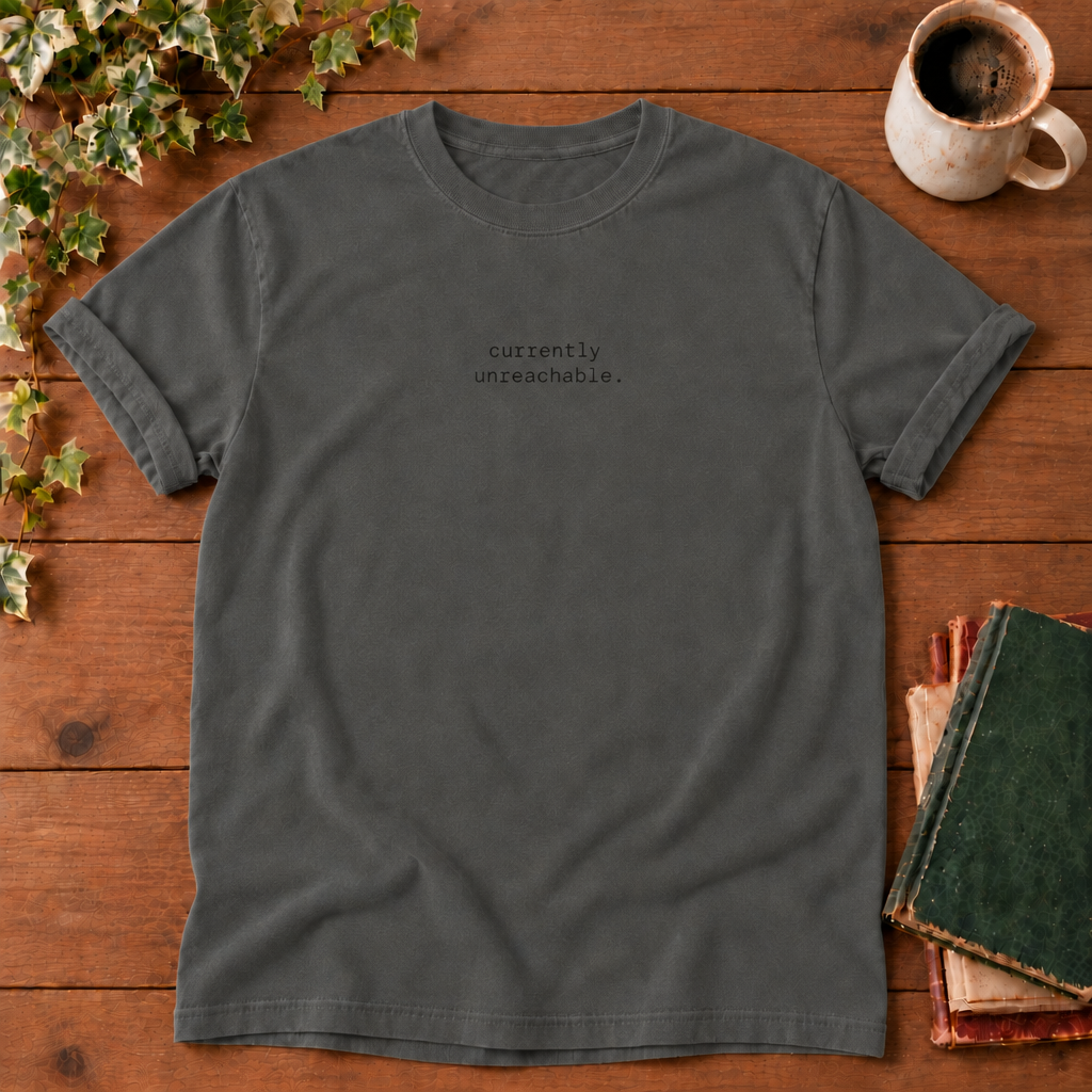 Currently unreachable. Pepper t-shirt flat lay