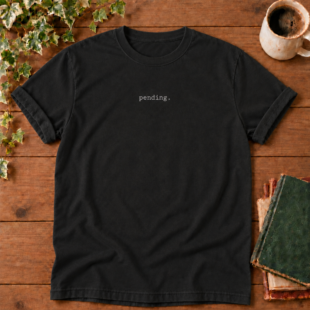 Later Black Comfort Colors 1717 flat lay
