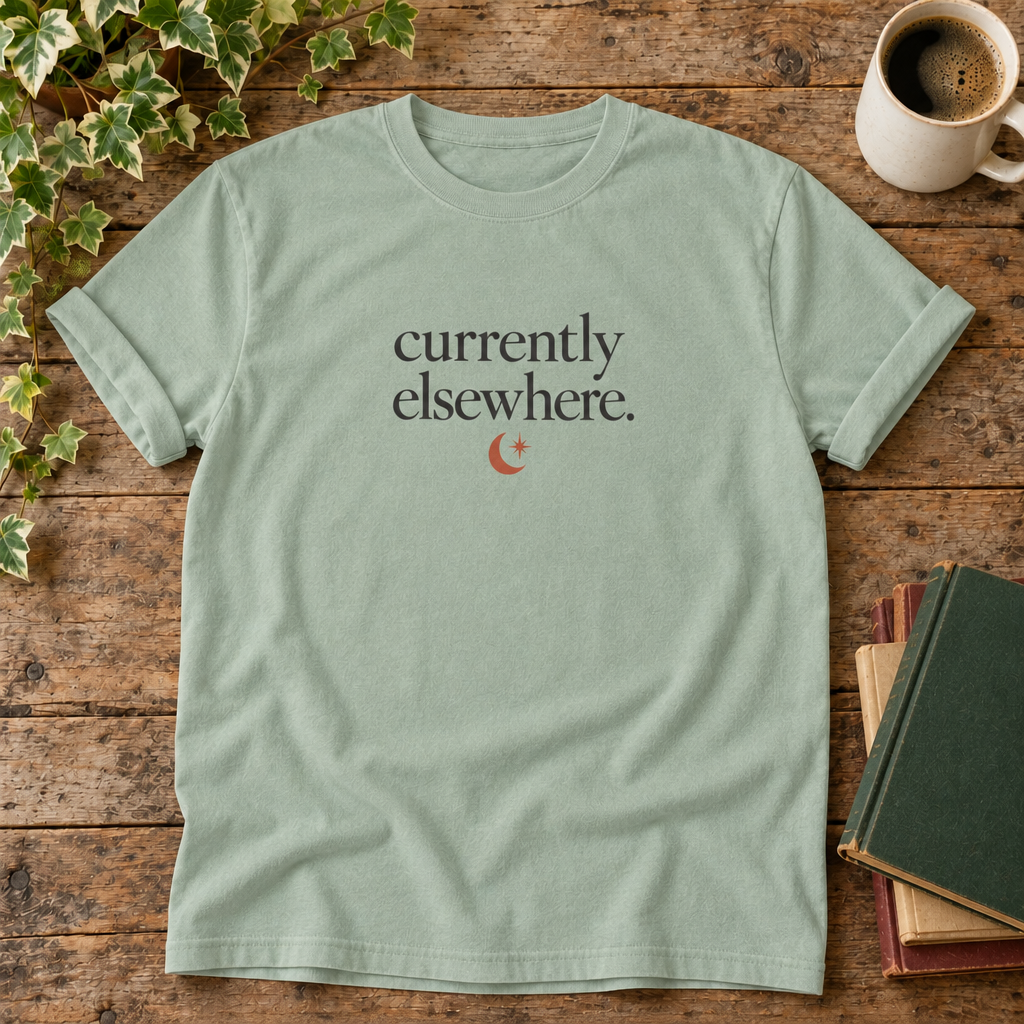 Currently elsewhere. Bay t-shirt flat lay
