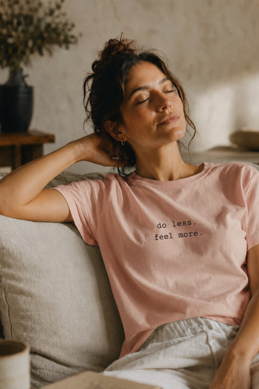 do less feel more - pink
