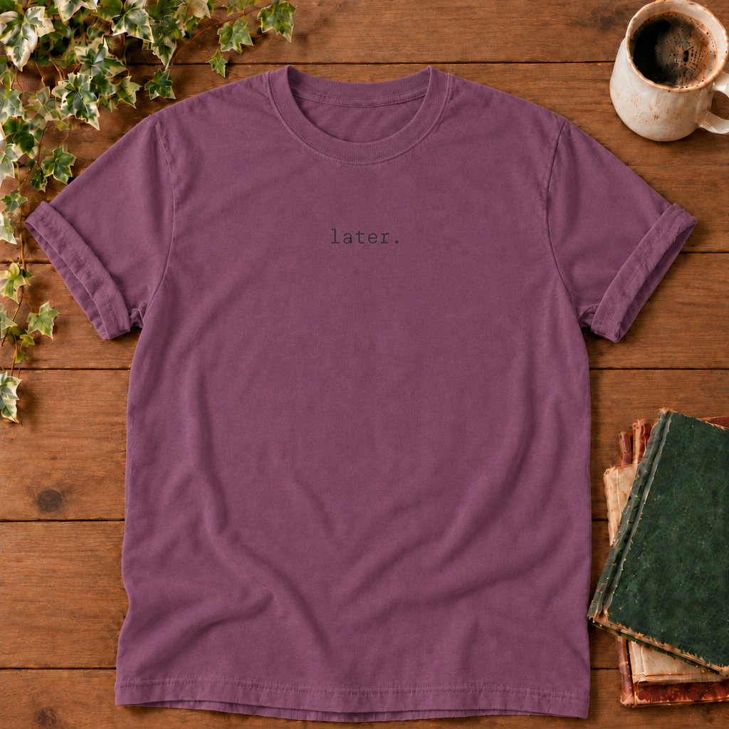 Later Berry Comfort Colors 1717 flat lay