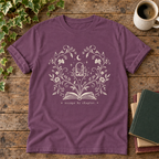 Escape by chapter Berry t-shirt flat lay