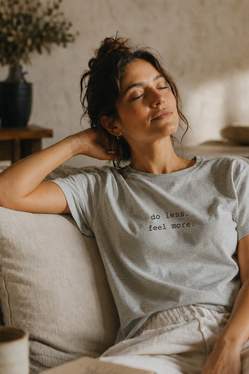 do less feel more - athletic heather