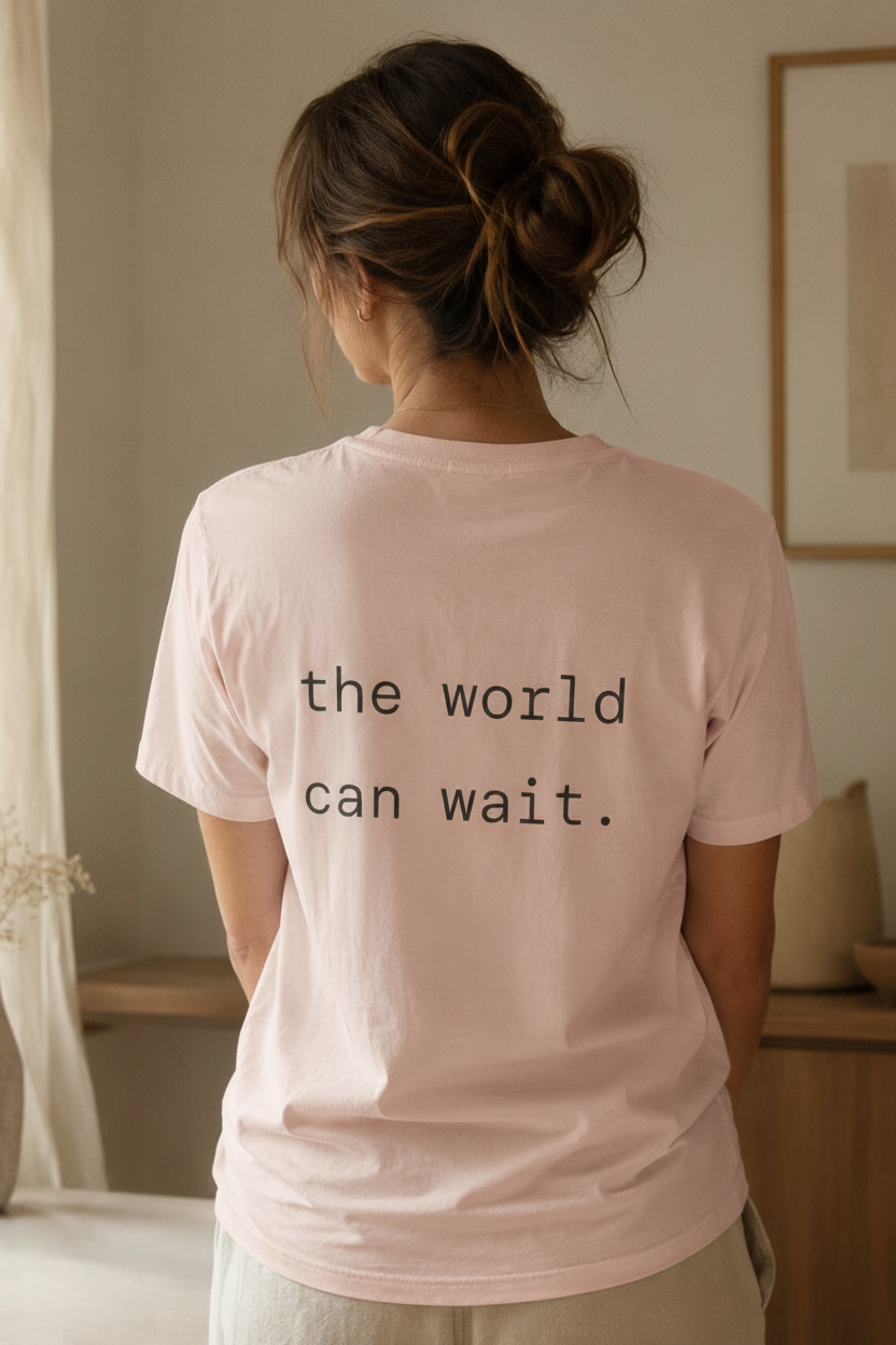 offline mode the world can wait - pink