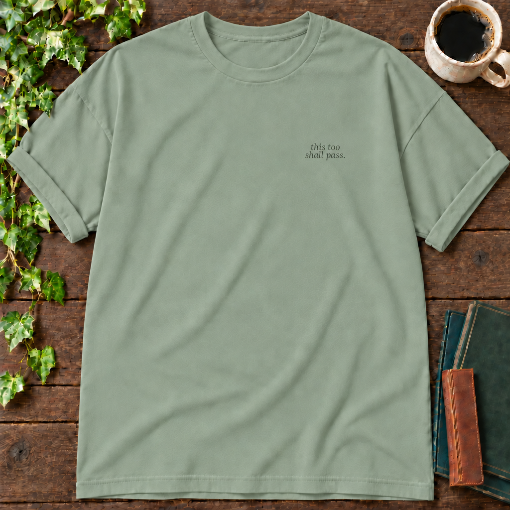 this too shall pass. bay relaxed fit t-shirt flat lay