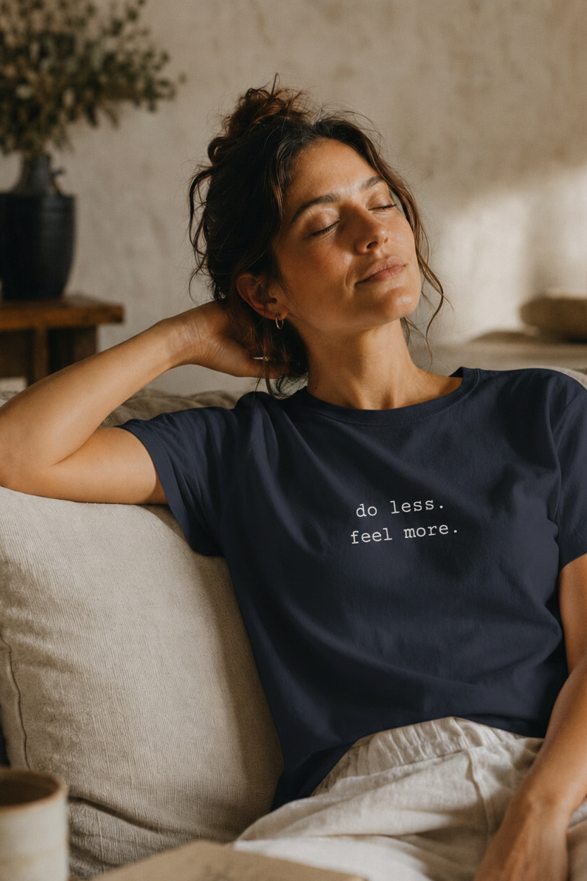 do less feel more - navy