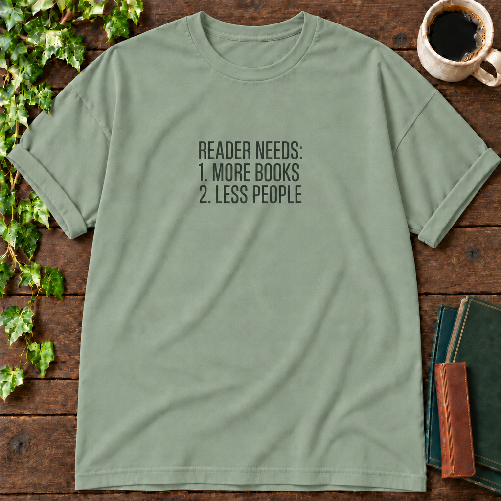 reader needs. bay relaxed fit t-shirt flat lay