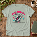 No signal retro t-shirt in Bay, rustic flat lay