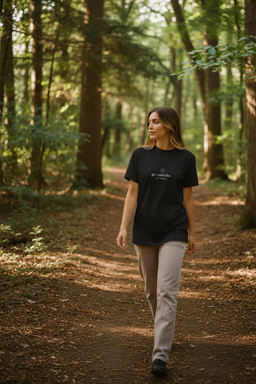 go outside forest - black