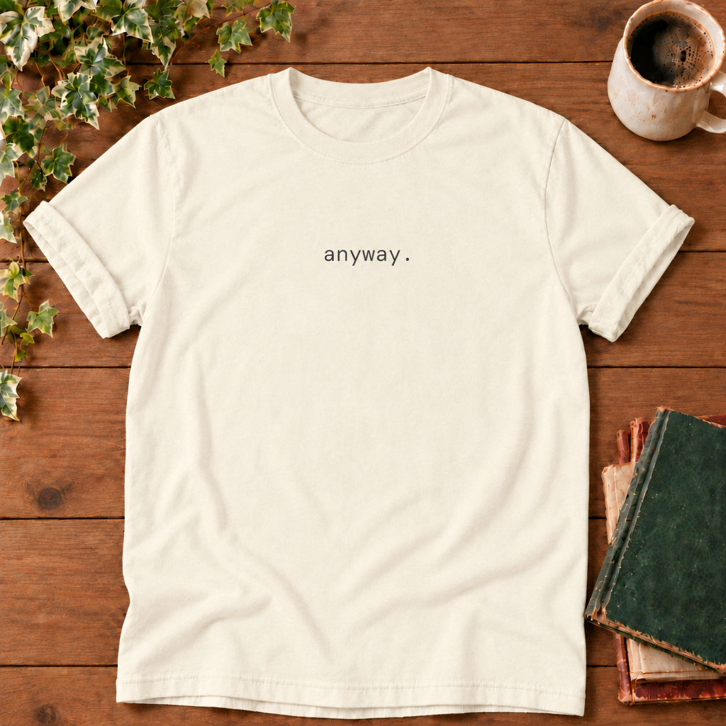 Anyway Ivory Comfort Colors 1717 flat lay