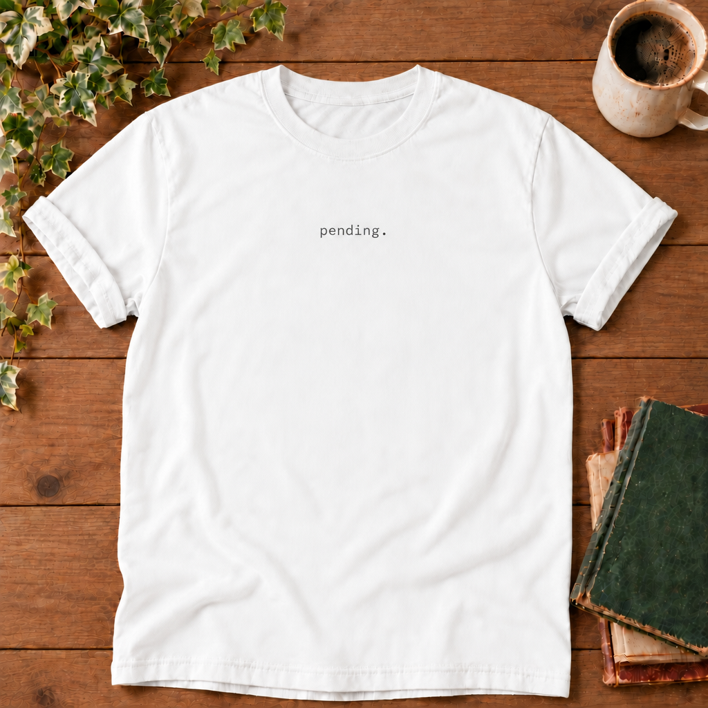 Pending White flat lay