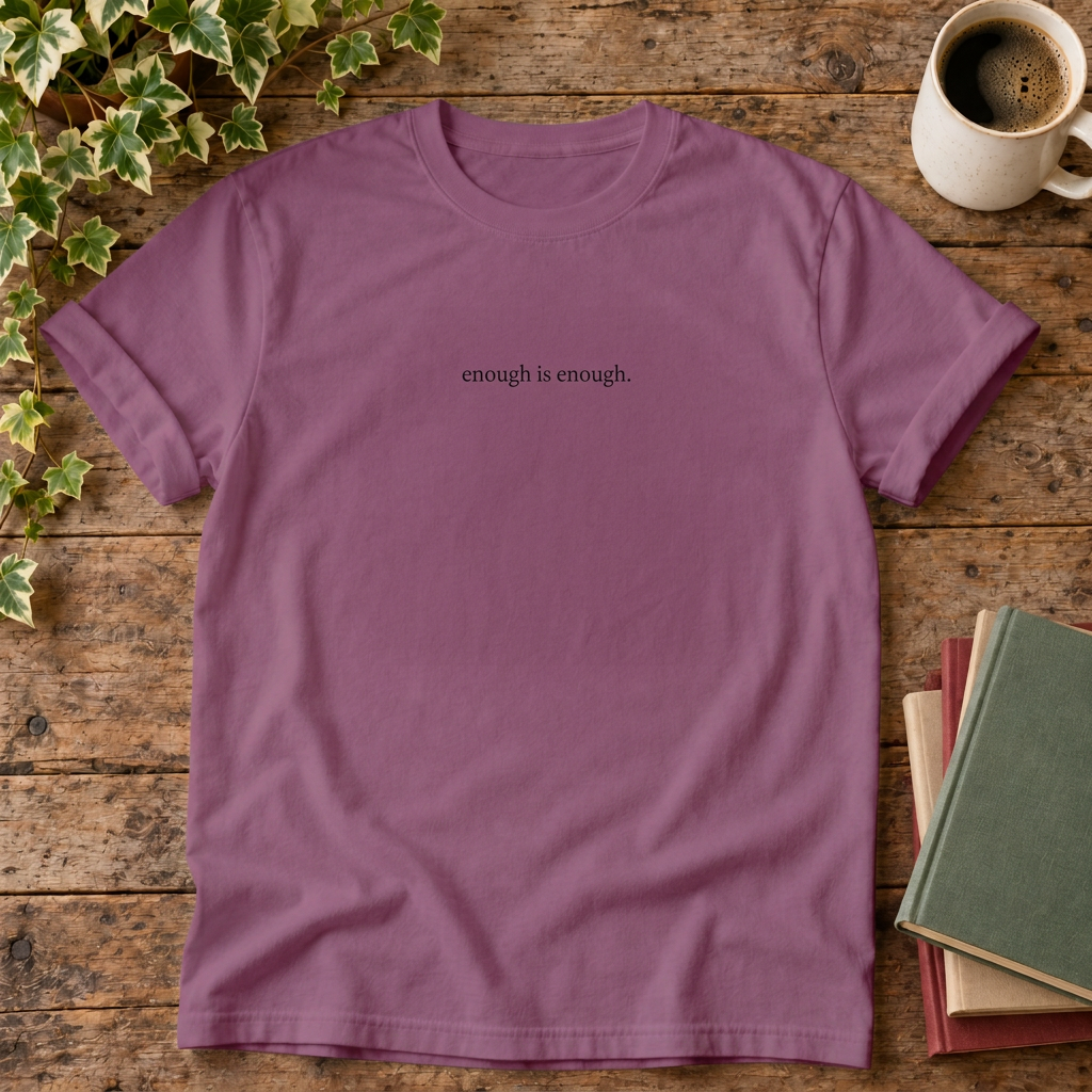 Enough is enough. Berry rustic flat lay