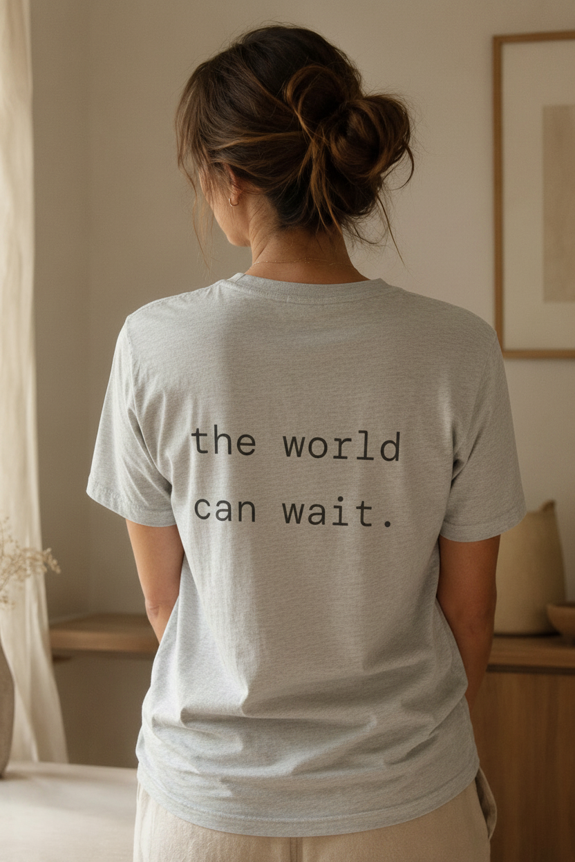 offline mode the world can wait - athletic heather